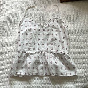 White peplum tank top